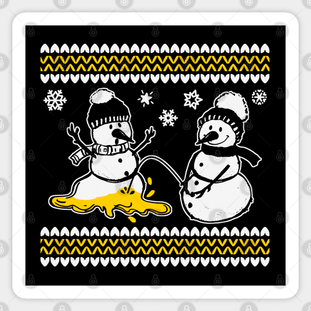 Pee Pee Snowman Sticker by Etopix